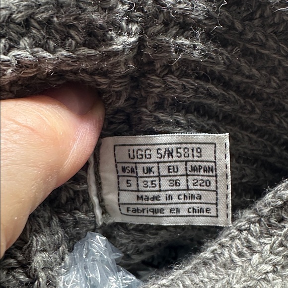 UGG Charcoal Cable Knit Button Boots - Picture 8 of 8